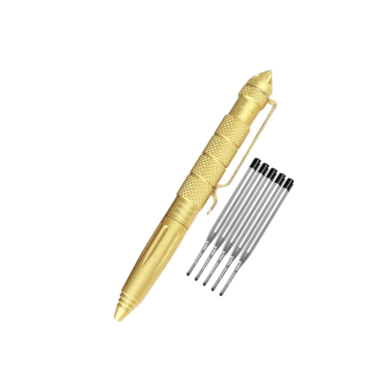 Pluma de autodefensa multifuncional Pluma de autodefensa Pluma de supervivencia de cono de ventana rota al aire libre Pluma de defensa táctica de cabeza de acero de tungsteno