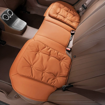 for All Seasons, Comfortable and Breathable, Seat cushion, seat cover - stain-resistant-leather-hermes-orange-rear-three-seater-seat-cover-anti-fouling-leather-seat-cushion