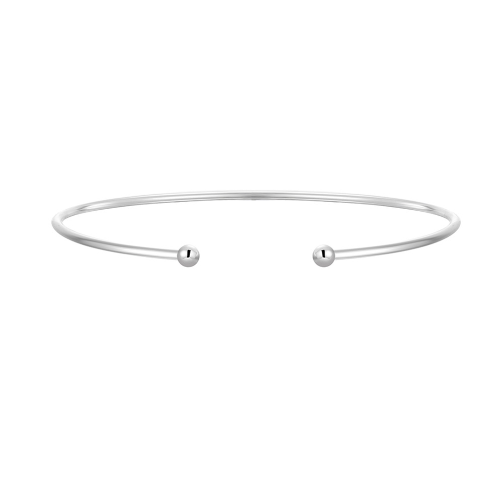 Pulsera de cuentas redondas de plata de ley S925 para mujer simple y ligera, todo fósforo, apertura de nicho INS, pulsera de pila ajustable