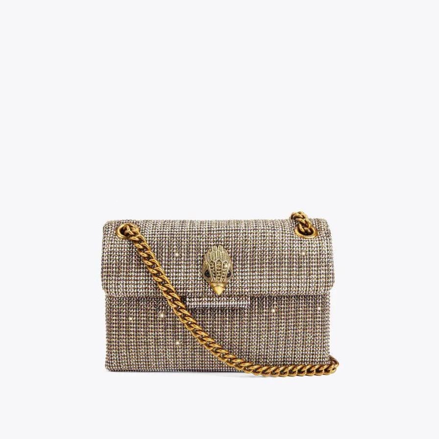 Kurt Geiger houndstooth naxışlı çanta, qartal başlı zəncirli
