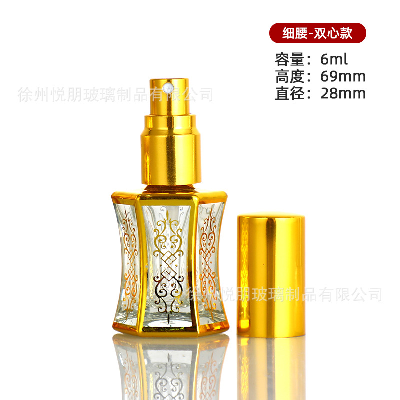 6ml; 플랫 탑 캡 + 스프레이 헤드 [더블 하트 패턴];