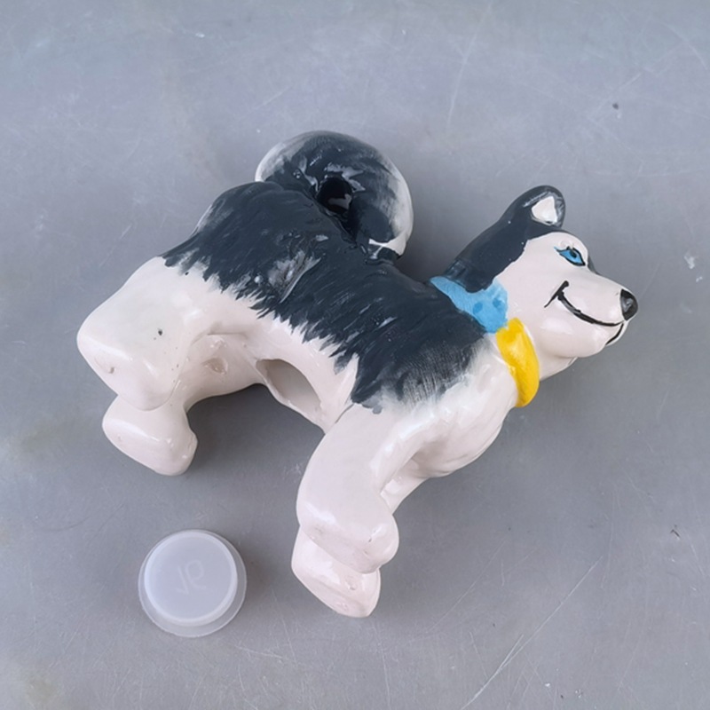 Botella de pimienta de cerámica Corgi, botella de sal de cerámica, botella de sal de pimienta con botella de pimienta con botella de condimento de cachorro de animales de dibujos animados
