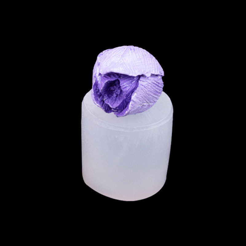 Tulipán Rosa planta flor epoxi molde yeso vela aromaterapia herramienta de hacer fondant chocolate