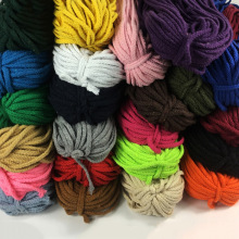 现货供应环保彩色八股编织棉绳 手工DIY棉线带子抽绳束口绳