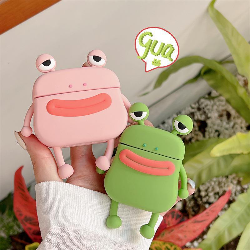Sausage Mouth Frog Apple AirPods Pro 2/3 Generation Bluetooth Earphone Case Cute Cartoon Silicone Soft Shell