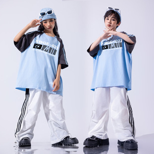 Children's Street Dance Costume Children's Drum Costume Loose Boys' Hip Hop Fashion Costume Girls Hiphop Cool