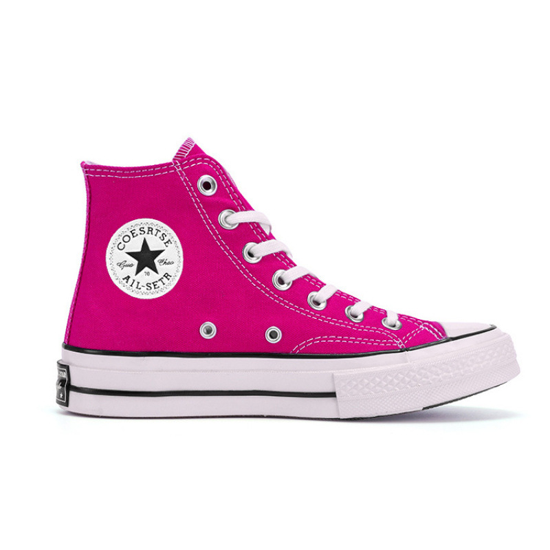 Meiji Conway de los años 1970 zapatos de lona de pareja alta mujer estrella clásica baja zapatos deportivos casuales skate hombre image 16