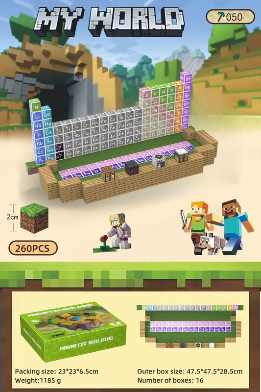 クロスボーダー マインクラフト コンストラクター 村長の家 磁気ブロック ビルディングブロックセット マグネットブロック STEMおもちゃ|undefined