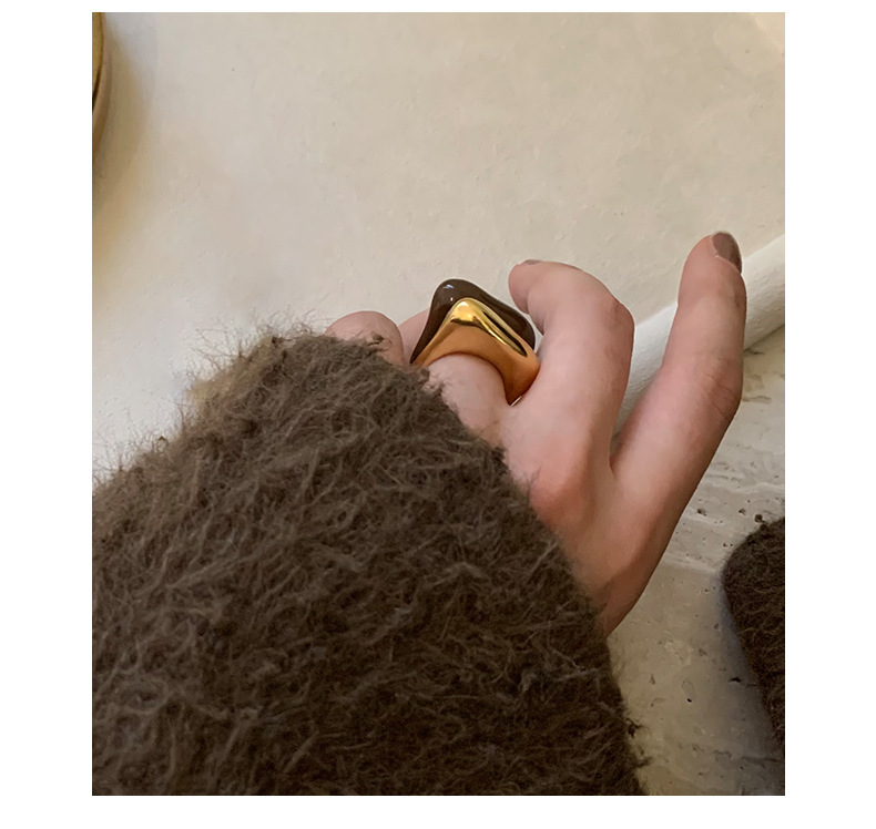 Fashion Geometric Copper Plating Rings 1 Piece