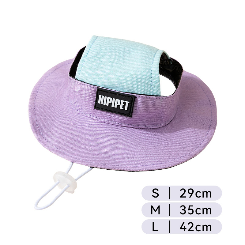 Sombrero de pescador fino de verano con protección solar para perros y gatos, sombrero transpirable con parasol para perros pequeños y medianos y mascotas.
