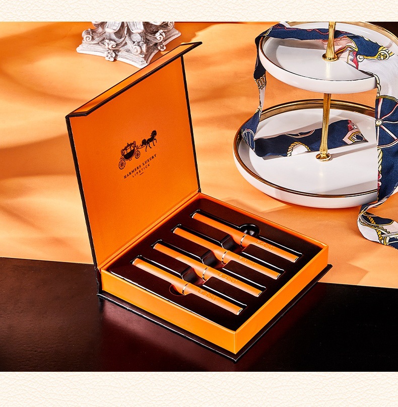 BAXI Small Tube Lipstick Set, velvet matte, waterproof and not easy to fade, student 4-tube lipstick set box undefined