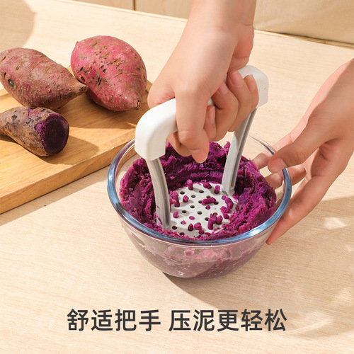 Kitchen multi-functional potato masher sweet potato pumpkin manual mashed potato maker baby food grinder garlic press
