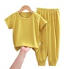 Summer children's pijama for leisure, colored set suitable for men and women girl's, Korean style, children's clothing, wholesale