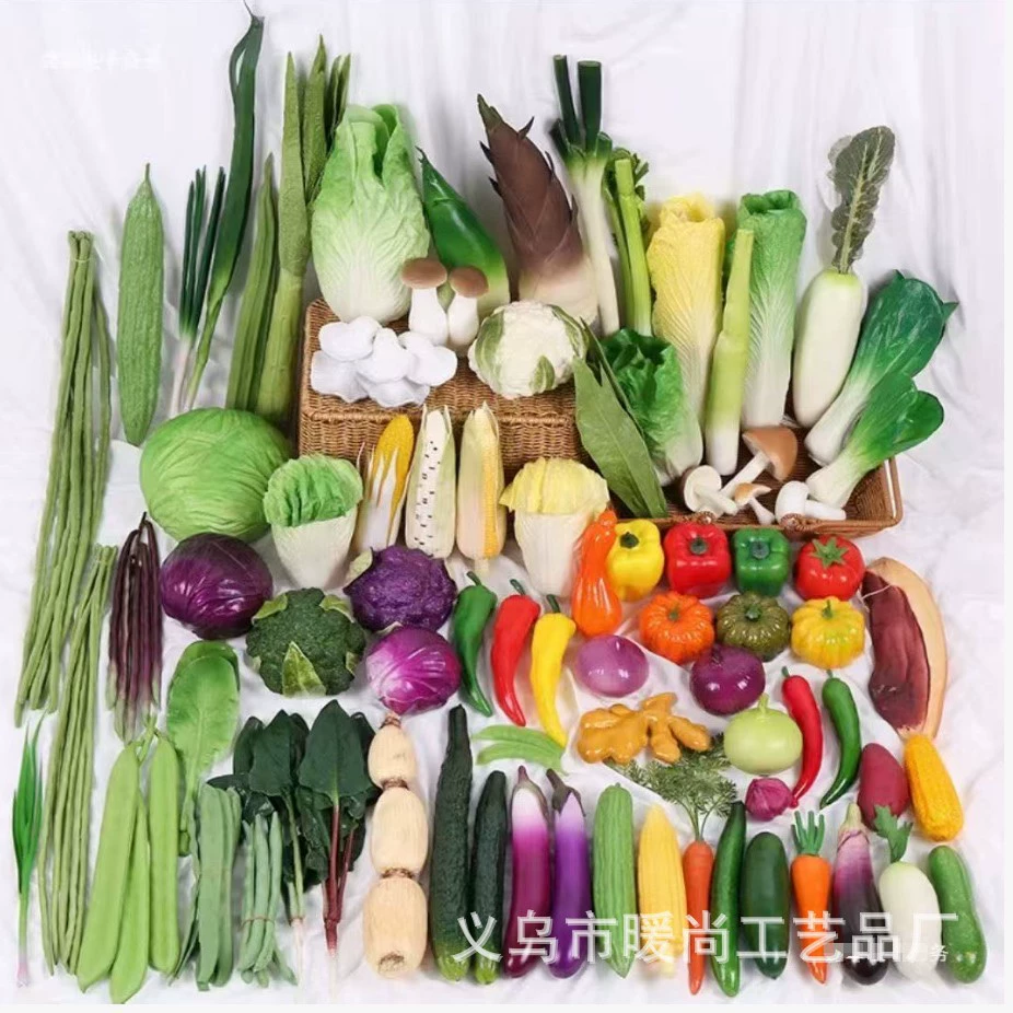 High -simulation Vegetables and Fruit set model Tudou cucumber tomatoes, corn, eggplant, carrot, pepper, cabbage cabbage