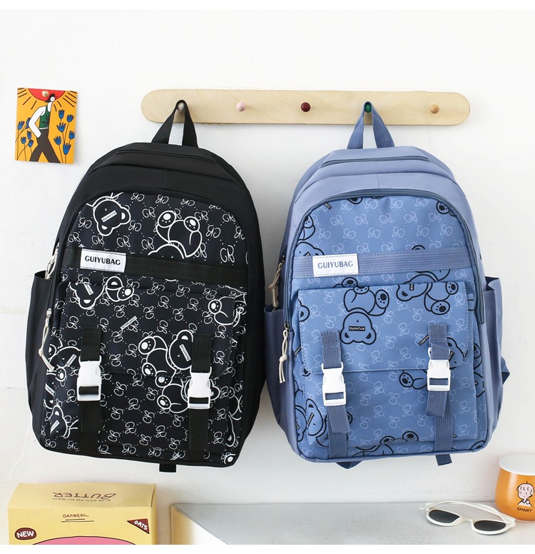 Zaini per bambini, zaino da campus per donne, nuovo stile, zaino alla moda per studenti, quattro pezzi, zaino multitasche di grande capacità_voghion.com