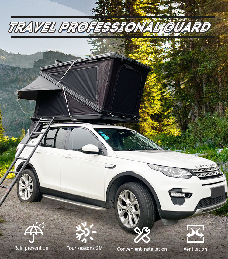 Hard-Top Aluminum Alloy Car Roof Tent for 2 People, Outdoor Camping, Export, Fully Automatic, Quick Opening in 10 Seconds, Waterproof