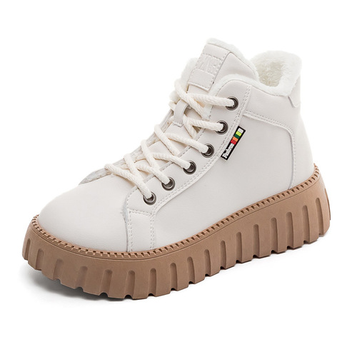  Autumn and Winter New Snow Boots Women's Boots Short Boots Martin Boots Versatile Cotton Shoes Plus Velvet Women's Shoes Cotton Boots
