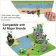 Small particle building block base plate tropical rain forest river 32*32 point scene chassis camouflage island grass base