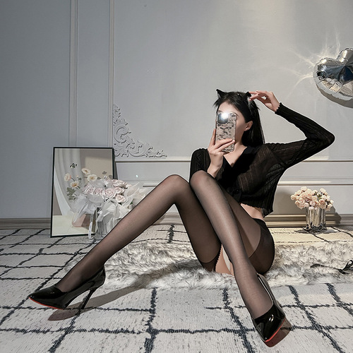 Sexy stockings, sexy ladies pantyhose, no need to take off the crotch, black silk temptation, ultra-thin transparent silk stockings manufacturer wholesale
