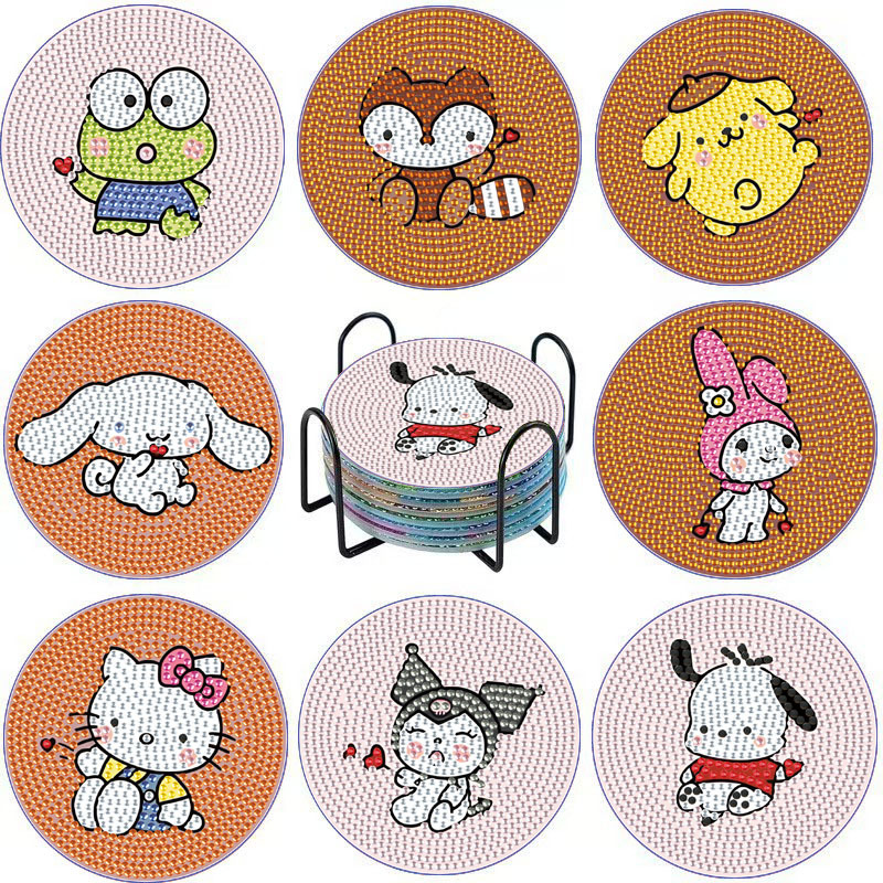 Aliexpress Cartoondiy Diamante Pinting Punts Perforador de tazas acrílicas caseras con portavasas Mickey Minnie Stitch