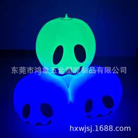 少量现货零售充气LED变色遥控发光南瓜球庭院PVC装饰圣诞球批发