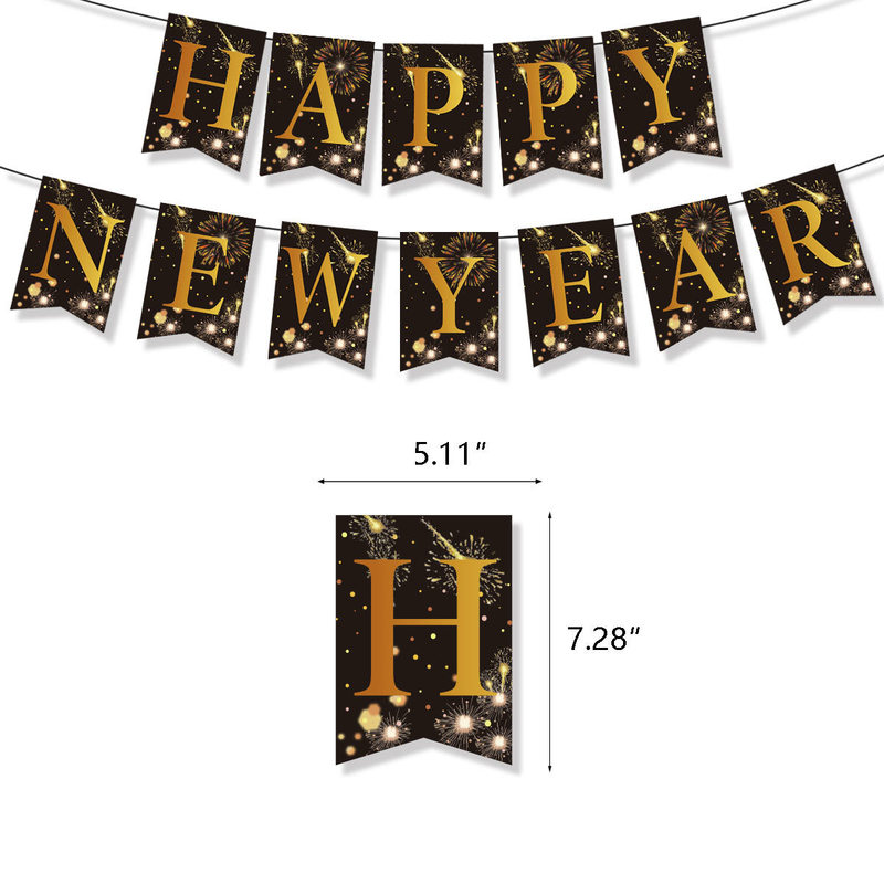 元旦2024新年パーティー装飾happynewyear旗年越し写真道具風船セット用品|undefined