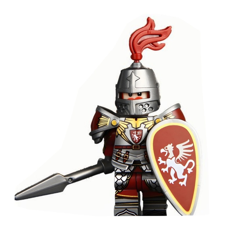 狮鹫骑士 龙骑士与地下城人仔拼装积木玩具中古狮王城堡兼容乐高|undefined