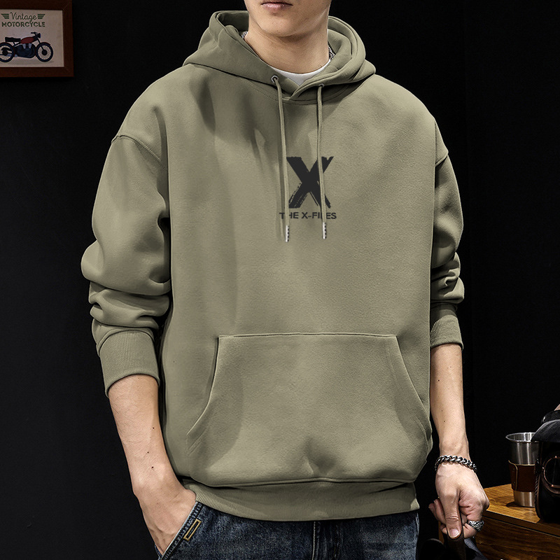 Avena gris sudadera con capuz normal - 8482