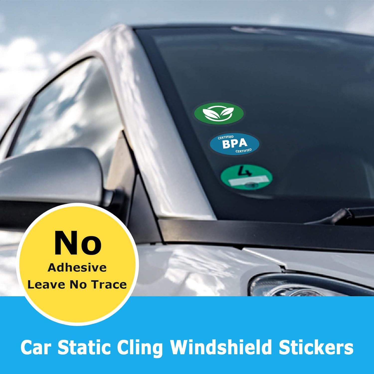 Transparent Electrostatic Sticker For Car Windshield, No Glue Sticker For Window Inspection Pass Holder_voghion.com