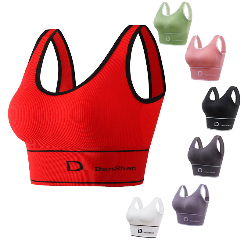 Cross-Border D-Shaped Yoga Sports Vest for Women, U-Shaped Beautiful Back, Festive Bright Red Underwear, Running Plus-Size Bra, Backless Cross-Border D-Shaped Yoga Sports Vest for Women, U-Shaped Beautiful Back, Festive Bright Red Underwear, Running Plus-Size Bra, Backless