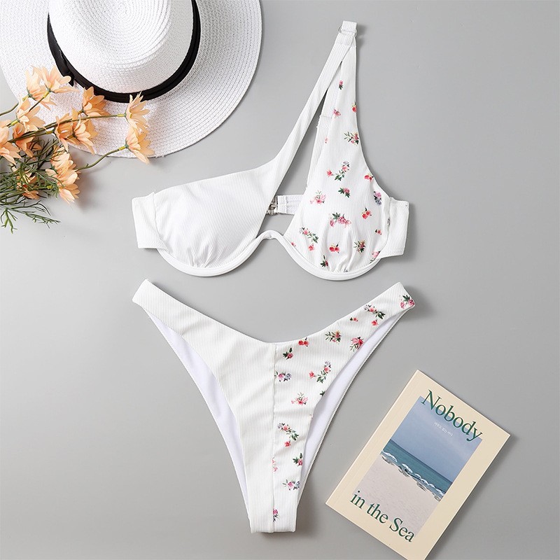 Beach Occasion Solid Color Pattern Women's Solid Color 2 Piece Set Bikinis