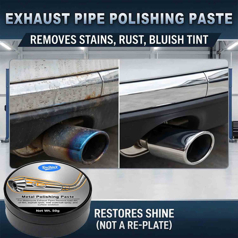 Kineshinex Car Exhaust Pipe Cleaning Paste Chrome Exhaust Tail Repair Agent Anti-Rust Agent and Metal Polishing Paste Kineshinex Car Exhaust Pipe Cleaning Paste Chrome Exhaust Tail Repair Agent Anti-Rust Agent and Metal Polishing Paste
