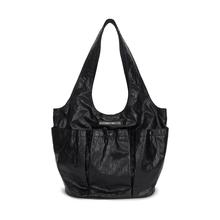 韩国小众设计师品牌MatinKim韩系甜辣机车风褶皱双口袋托特包女