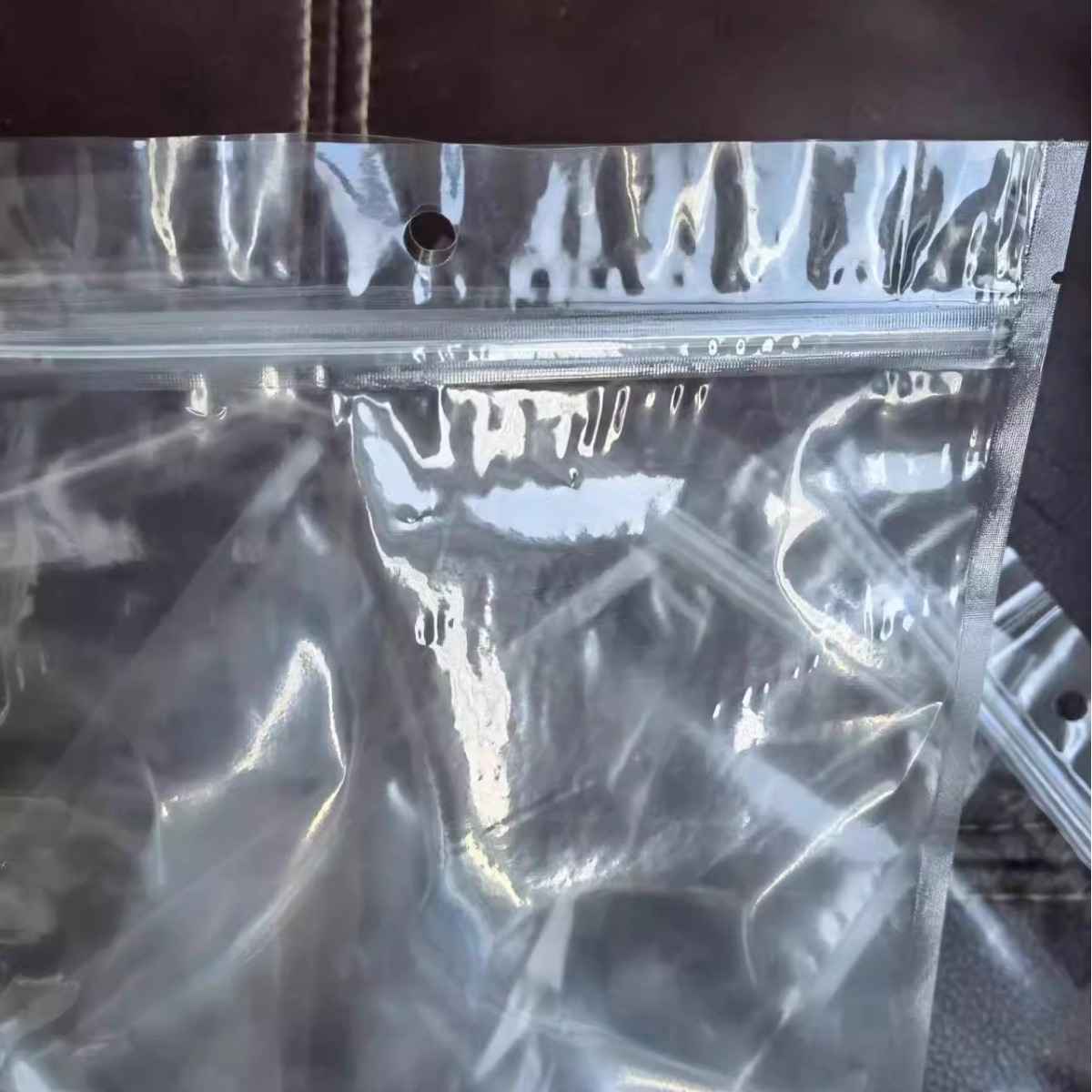 [100只价格] 18X28厘米加厚型复合透明自封口袋 带挂孔 复合自封