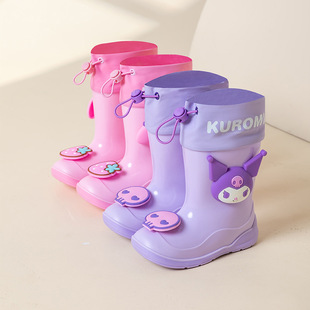 New Children's Rain Boots Girls' Water Boots Non-slip Waterproof Rain Boots Girls' Baby Children's Kindergarten Children's Water Boots