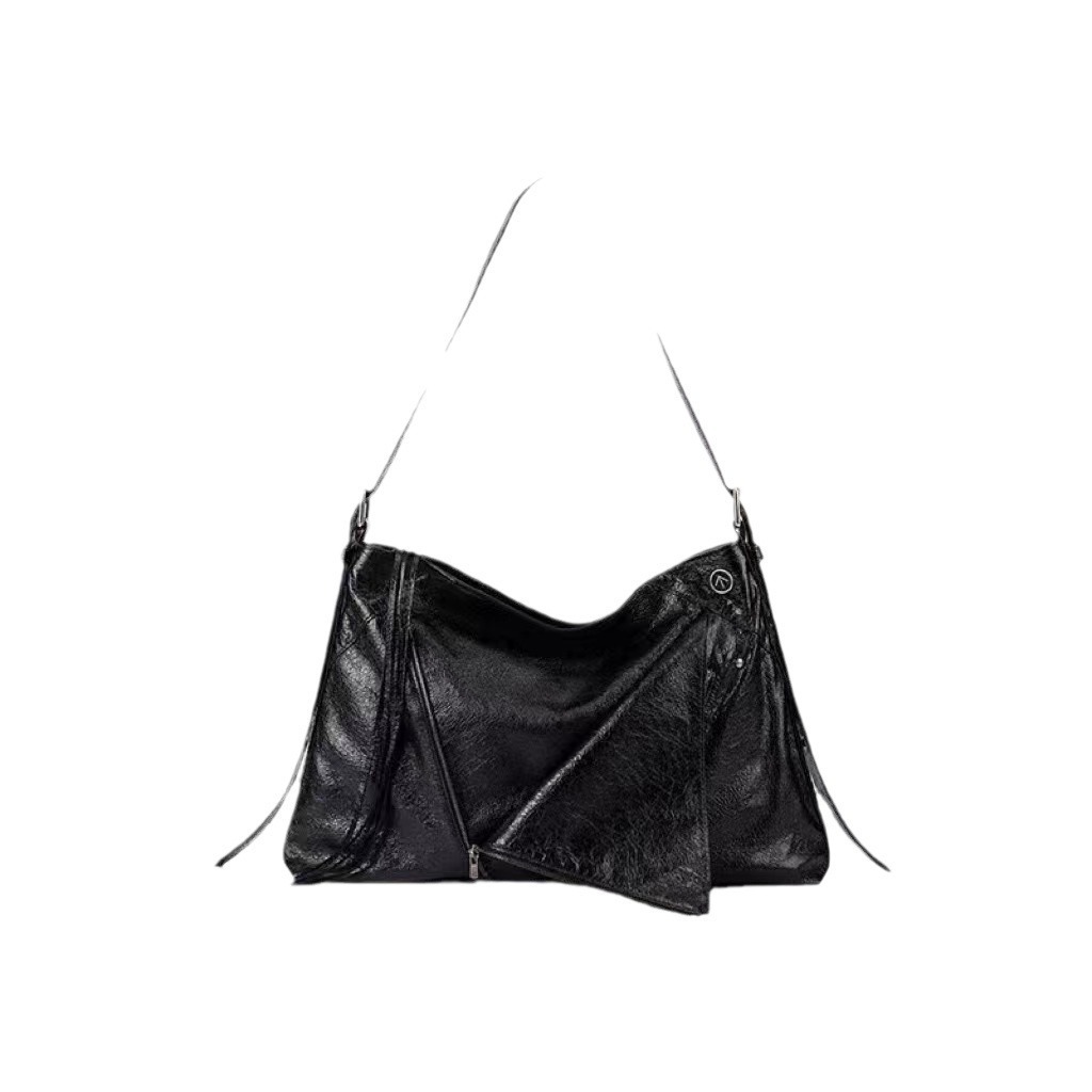 New flap collar spacious capacity, can be simple handheld and shoulder crossbody bag_voghion.com