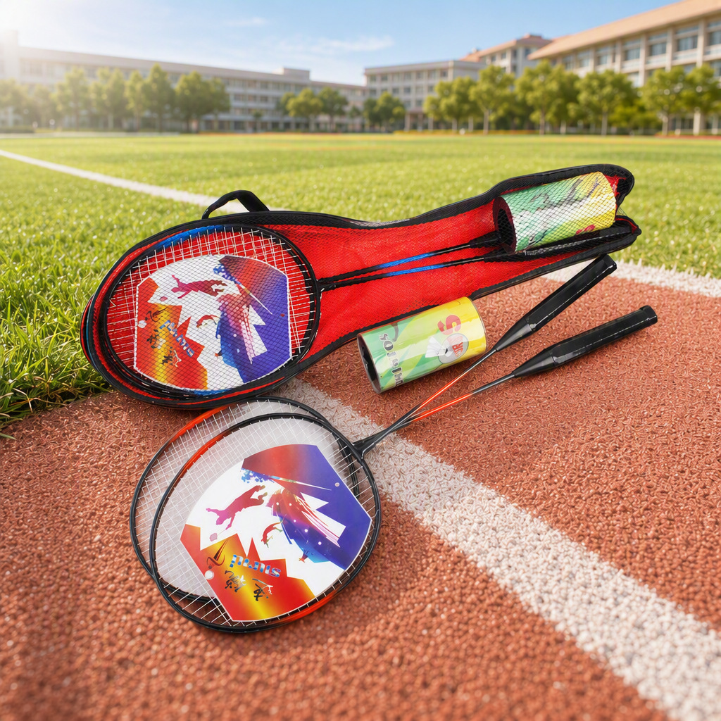Training Racket Student Badminton Racket Set Gift Gift Set Cross-Border Sports and Entertainment Portable Badminton Racket Set