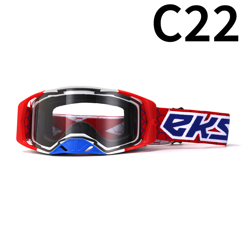 C22 빨간색과 흰색 프레임 파란색 코 투명 필름