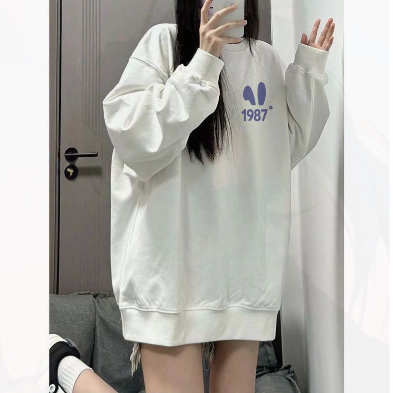 美式复古hiphop无帽卫衣女秋冬加绒oversize宽松慵懒风小个子上衣|undefined