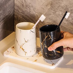 うがいカップカップル歯磨きカップ軽贅沢高級陶磁器家庭用歯カップ洗面カップ高級感歯ブラシカップ