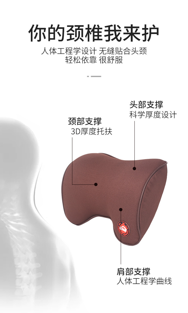 Car Driver Lumbar Backrest Memory Foam Headrest Office Truck Car Four Seasons Back Pillow Waist Cushion Neck Pillow