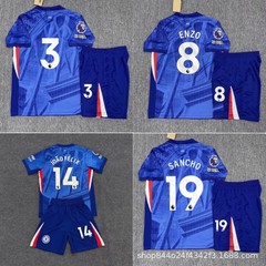 2526 新しいチェルシー ジャージ ホーム ファン バージョン大人と子供のサッカー ユニフォーム セット番号付きトレーニング ユニフォーム チーム ユニフォーム
