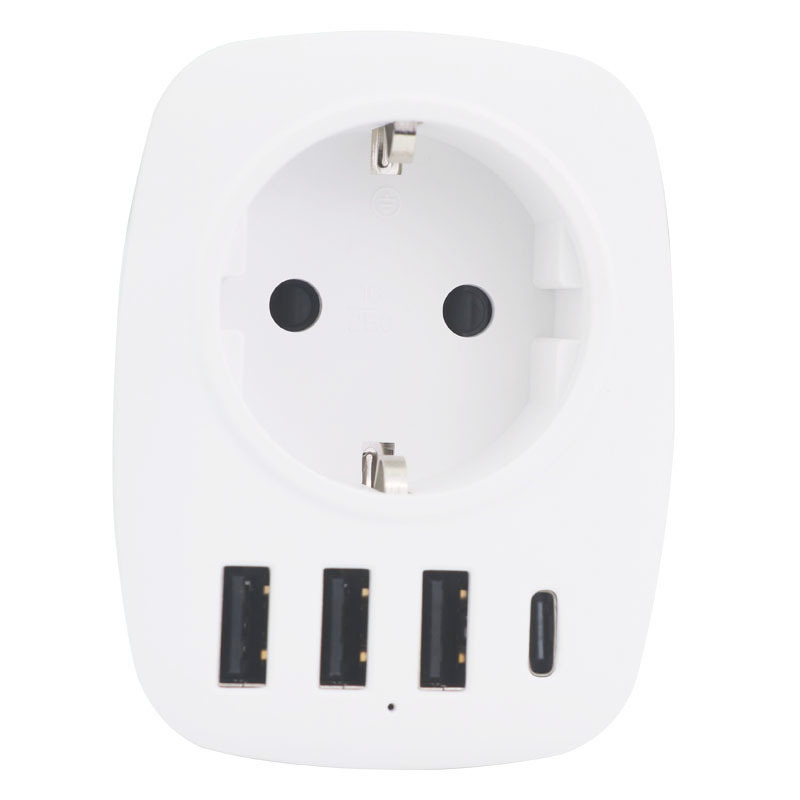 TypeC charger 3USB German regulatory conversion plug German French plug converter German standard AC socket