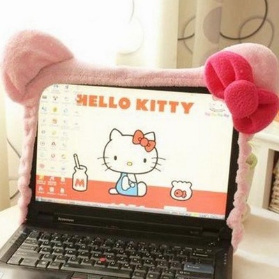 猫咪蝴蝶结液晶显示器防尘套保护罩显示器套电脑罩