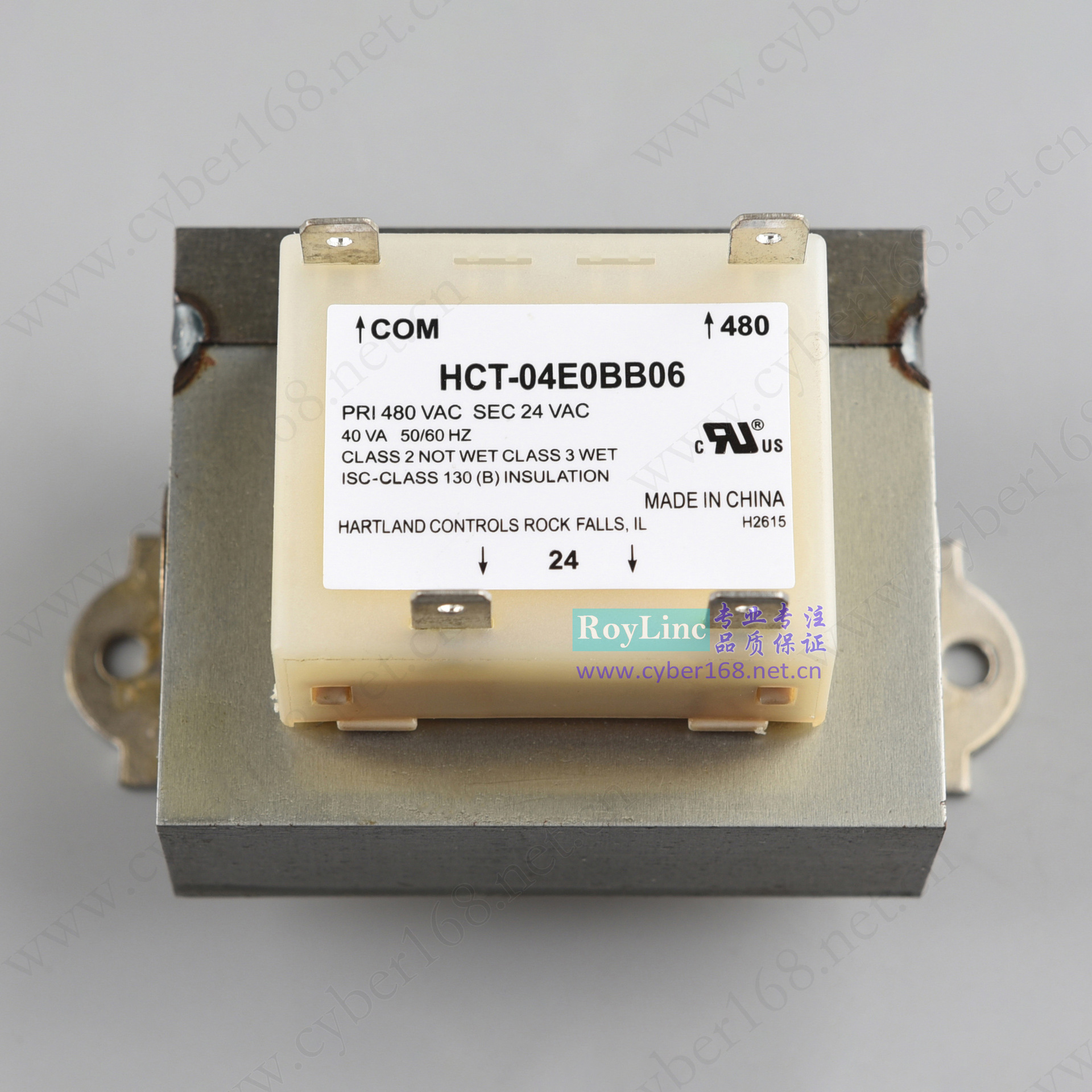 40VA 480V转24V卧式UL CUL Hartland Controls空调美式隔离变压器