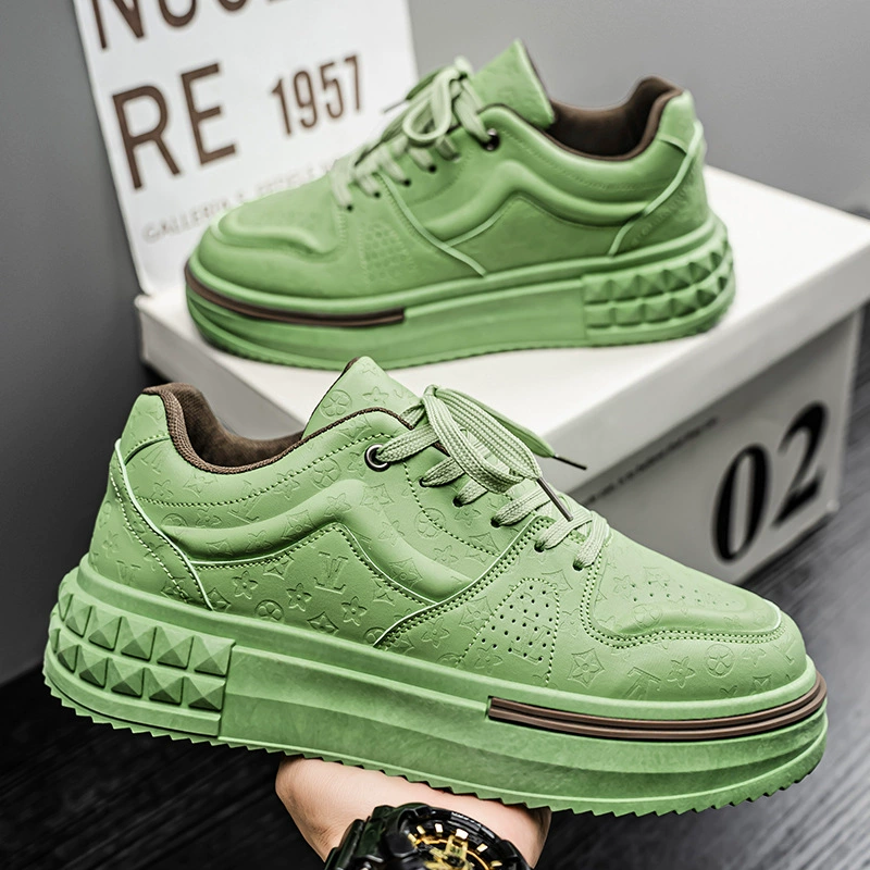 Летняя мужская обувь новая дышащая маленькая белая обувь мужская модная дикая спортивная обувь на толстой подошве повседневная обувь папа обувь