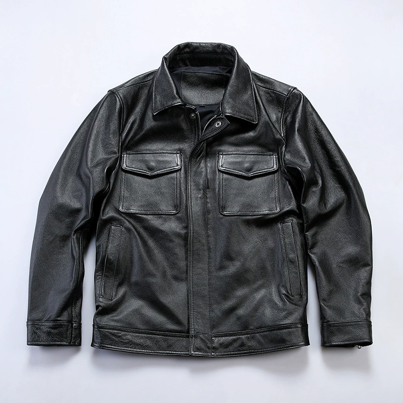 Leather jacket, genuine leather