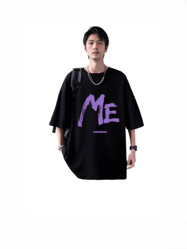 American street style heavy-duty short-sleeve t-shirt for men, summer 2025 new fashion loose fit versatile half-sleeve clothing, Instagram-style t-shirt