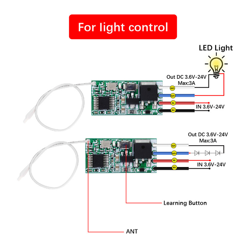 ワイヤレスリモートコントロールスイッチモジュール DC3.7V 5V 9V 12V 24V シングル車のバッテリーミニ電源スイッチ|undefined