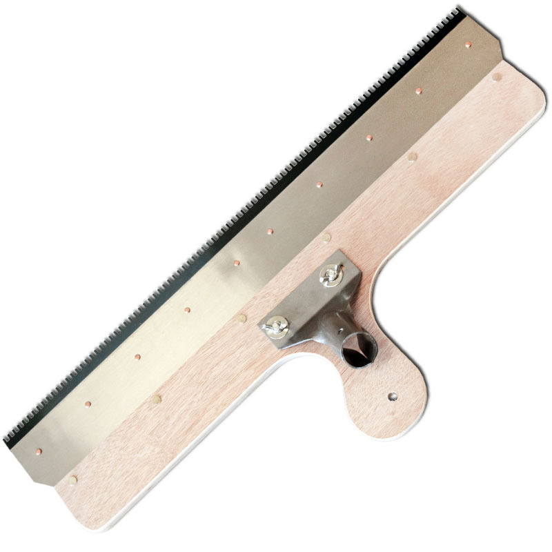 rastrillo de madera de mano rastrillo de cemento auto-nivelación rastrillo de acero inoxidable con rastrillo de rastrillo herramienta de mortero epoxi